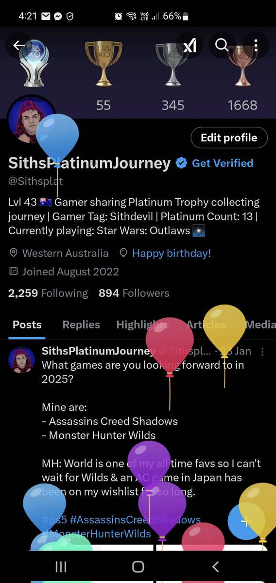 Sithsplat's tweet photo. Levelled Up Today, 44 Years young 🤣 

Hope everyone has a wonderful weekend of gaming 🎮 https://t.co/k81SM1AezO