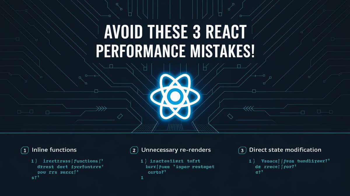 🚀 React ডেভেলপার? এই ৩টি ভুল এড়িয়ে চলুন!

❌ Inline Function → useCallback ব্যবহার করুন!
❌ Unnecessary Re-renders → React.memo() ও useMemo ব্যবহার করুন!
❌ State ডিরেক্ট মডিফাই → setState({...prevState, newValue}) ব্যবহার করুন!

#ReactJS #WebDevelopment #CodingTips  #js