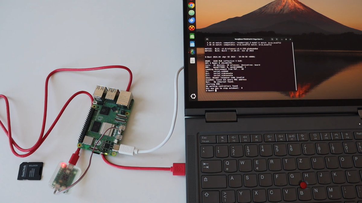 leonanavi's tweet photo. ๐๐ ๏ธ How to switch to U-Boot as a bootloader for Raspberry Pi 5 using the @yoctoproject and OpenEmbedded?
๐น Watch my video tutorial with U-Boot v2024.04 for release Scarthgap: https://t.co/kYBk8gUqjP
#Yocto #OpenEmbedded #RaspberryPi5 #UBoot #Linux https://t.co/8xHTaTI02r