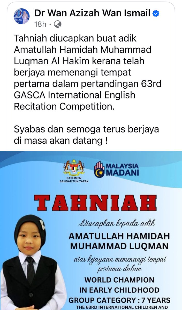 Tahniah Kak Wan kerana professional,ini rakyat Malaysia, bukan antara Madani dan PN.