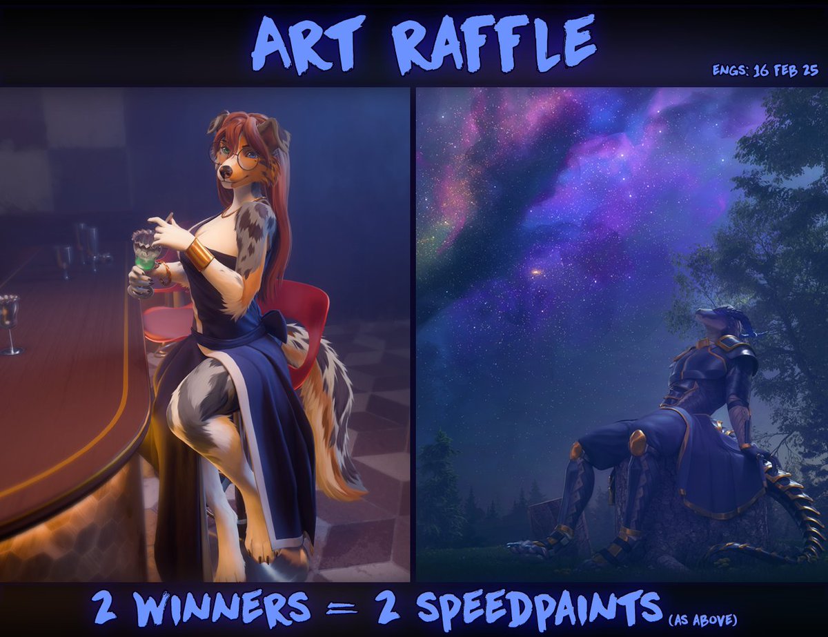 ❤️We reached 4k followers here, thank you❤️ 

Let's celebrate with some raffle huh?

For participation need: 
- be my follower/not empty (for retweets only) page; 
- retweet that post
2 winners that time! Each get 1 speedpaint piece.
Winners will be announced: 16 Feb
Good luck!