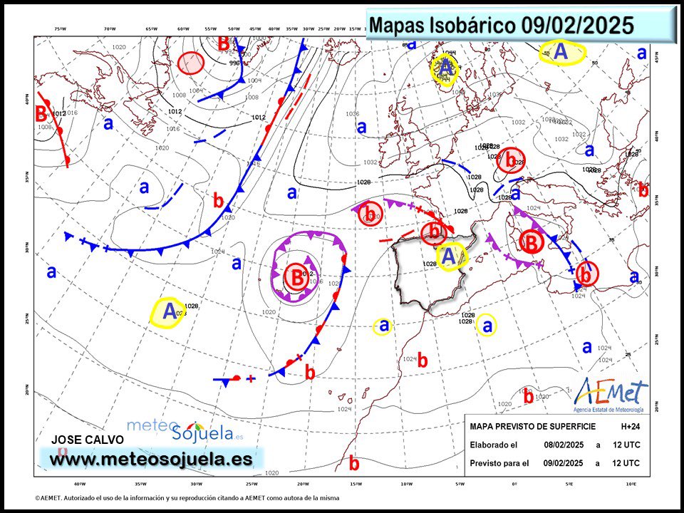 meteosojuela's tweet photo. 📆09/02/2025
😇Santa APOLONIA🦷🦷😇 
#tiempo #hoy  #LaRioja      
☁️Más NUBES y más CALOR🌡
👉NIEBLAS matinales☁️
Cielos☁️ NUBOSOS con alguna☔️ PCP débil, alternando con CLAROS🌤️
🌬️Vientos de WSW en montaña y ESE en el valle
🌡Tªs  en ASCENSO⬆️
📘+INFO https://t.co/0AMIyFly8r https://t.co/wVHOrQ5Cud