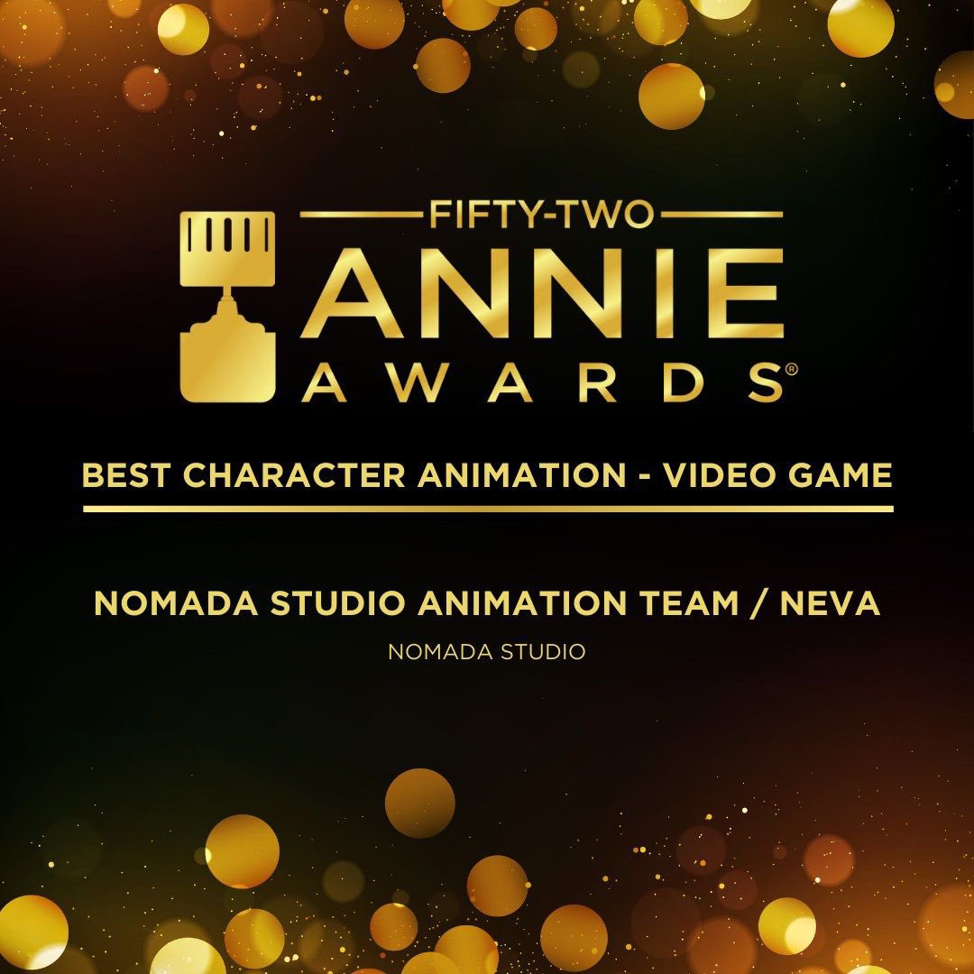 This evening , We won our second <a href="/AnnieAwards/">AnnieAwards</a> for NEVA for Best Character Animation in Video Games.  
I couldn't be prouder of our team!