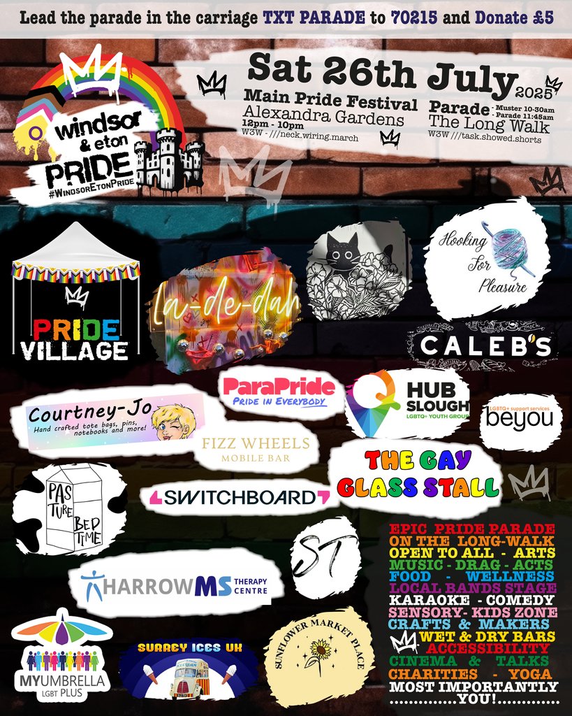 Windsor & Eton Pride (@windsorpride) on Twitter photo Stalls are already filling up in our Pride Village, and this is just a small selection!
@thegayglassstall
<a href="/fizz/">fizz drillz 诗若渴</a>.wheels
@beyoulgbtqia
@parapride.world
@brighterfuturestogethercic
<a href="/calebscoffeeuk/">Caleb’s Coffee</a>
@switchboardlgbt
#WindsorEtonPride #PrideVillage #LGBTQ+ Stalls are already filling up in our Pride Village, and this is just a small selection!
@thegayglassstall
<a href="/fizz/">fizz drillz 诗若渴</a>.wheels
@beyoulgbtqia
@parapride.world
@brighterfuturestogethercic
<a href="/calebscoffeeuk/">Caleb’s Coffee</a>
@switchboardlgbt
#WindsorEtonPride #PrideVillage #LGBTQ+