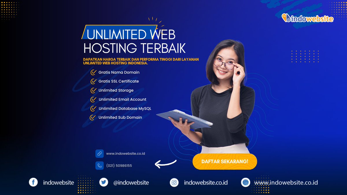 indowebsite's tweet photo. 🚀 UNLIMITED WEB HOSTING TERBAIK! 🚀
Dapatkan performa tinggi dan harga terbaik dengan layanan Unlimited Web Hosting Indonesia 🌐🔥 

Daftar sekarang dan bangun website impianmu dengan performa terbaik! 💻✨

#UnlimitedHosting #WebHostingTerbaik #IndoWebsite #SSLGratis https://t.co/zQlt6l4KsK