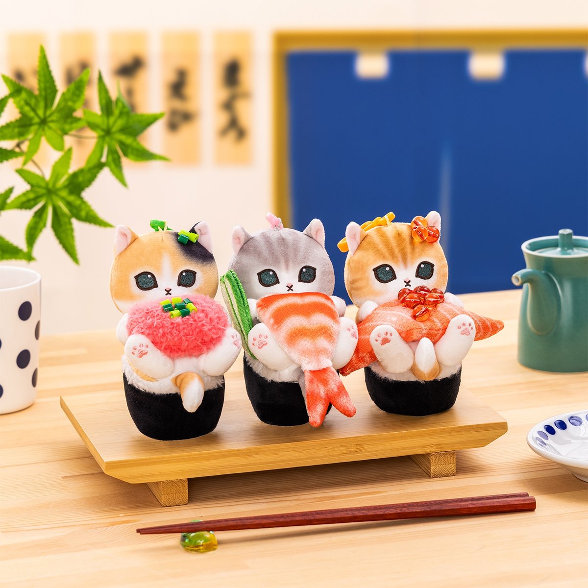 🍣新商品🍣 #mofusand 『お寿司になっちゃったにゃんマスコット』(全3