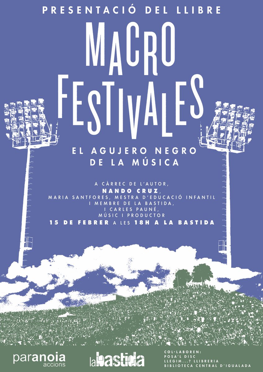 Aquest proper dissabte 15 de febrer a laBastida 👇
.
<a href="/nandocruz32/">Nando Cruz</a> <a href="/ParAnoiaaccions/">ParAnoia accions</a> <a href="/msantfores/">Maria Santfores</a> <a href="/carlespaune/">Carles Pauné ☢</a>