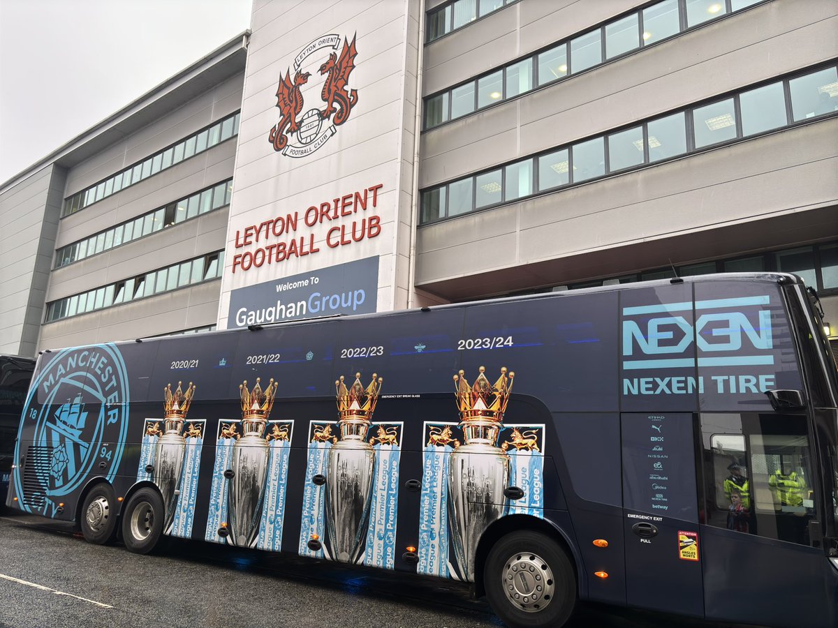 EdinburghOrient's tweet photo. @StockportCounty @leytonorientfc @SkyBetLeagueOne @TPExpressTrains @NetworkRailEDB @BlackpoolFC @GaughanGroup_ @LumoTravel @LaticsOfficial @WiganStadium ⚽️ Match5️⃣
🏴󠁧󠁢󠁥󠁮󠁧󠁿 @leytonorientfc 🆚 @ManCity 
🏆@EmiratesFACup 
📆Saturday 8th February 
🏟️ @GaughanGStadium 
🚆@LumoTravel from @NetworkRailEDB to #LondonKingsCross 
🛣️8️⃣0️⃣0️⃣ miles round trip
☁️7️⃣c
🥅 #LOFC 1️⃣-2️⃣ #ManCity https://t.co/hoN9VKO5pp