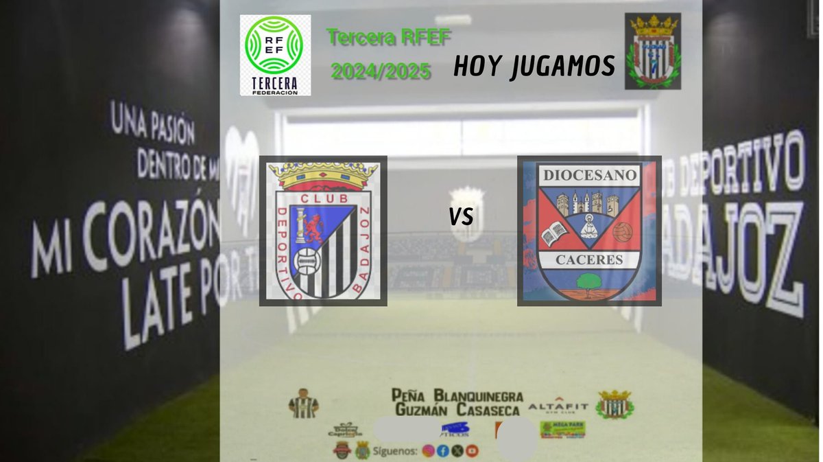 ByLozano7's tweet photo. #3REF/GrupoXIV
¡¡Hoy jugamos!!
Grupo 14 Jornada 21
CD Badajoz 🆚 CD Diocesano
Colaboraciones:
@daniisoleto_& @vidigalmanolo
#hugosueñaenblancoynegro
#PeñaByNGCL7
Patrocinio: @javieropticos @dolcecapriccio @mega_ parkbadajoz @altafitbadajoz https://t.co/KoAM5cLCjJ