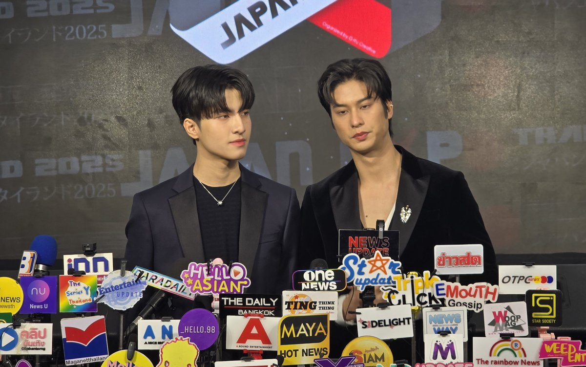 webstarupdate's tweet photo. 📍Live สัมภาษณ์ #ออกัสวชิรวิชญ์ และ #แม็คณัฐพัชร์  >> 
https://t.co/KIlc9sajb6
 #JAPANEXPOTHAILAND2025 
#Augustvachiravit #nattapatmac 
#Augustmac https://t.co/DXLI4npFT1