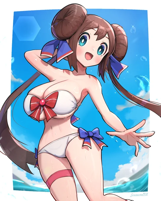 リボン水着なメイちゃん