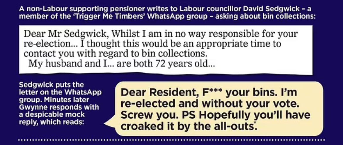 BootleTory's tweet photo. From the Mail Online: “Andrew Gwynne was removed as a health minister after The Mail on Sunday exposed online messages, including one vile post saying he hoped a pensioner who didn't vote Labour would die before the next election.”

https://t.co/k7dibSsh4p https://t.co/P4p8h2ge15