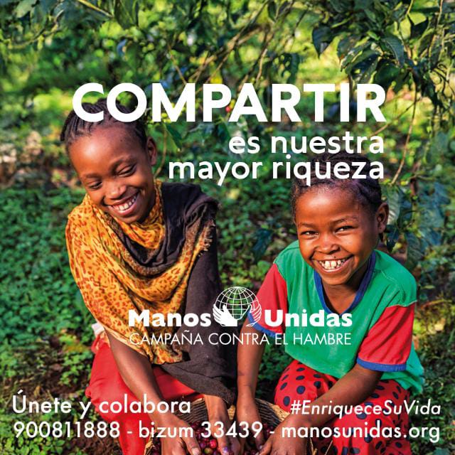 Buenos días. Hoy es la Jornada Nacional de Manos Unidas. Acordaos en las colectas de las Eucaristías🙏🏻🤝💞