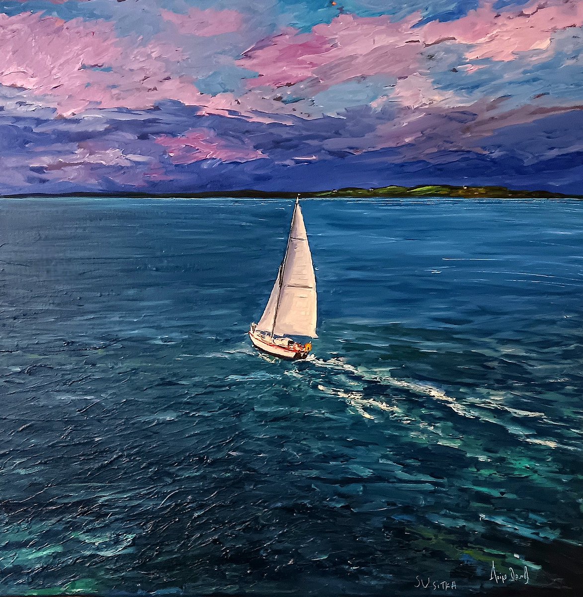 Aoifedowdartist's tweet photo. Sailing⛵️ #oilpainting #art https://t.co/bG3V01QPda