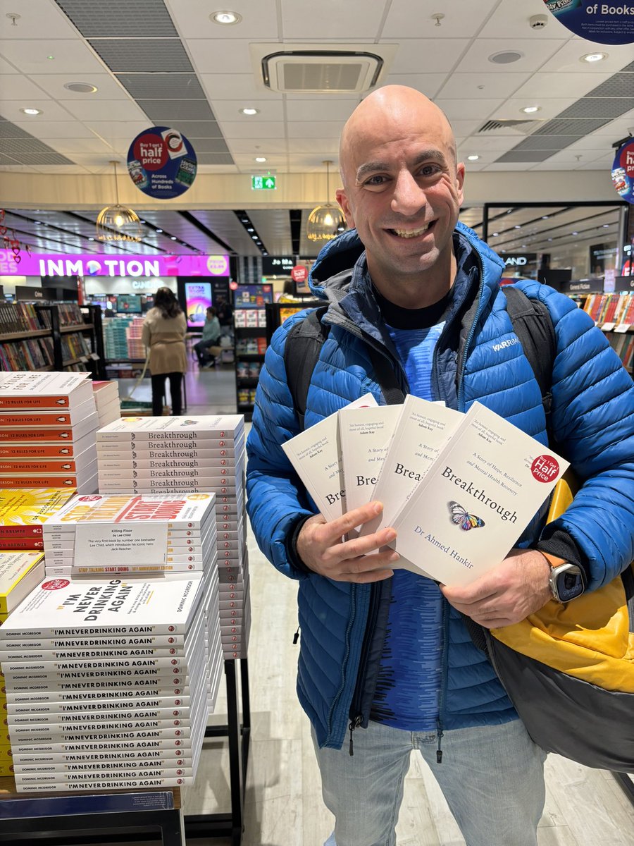 When I was in a mental health crisis triggered by the trauma of the 2006 Lebanon war, I didn’t have the cognitive capacity to read a book let alone write one. Today, I stumbled upon copies of my book Breakthrough in WH Smith, Gatwick Airport, London, UK! I am so pleased.
