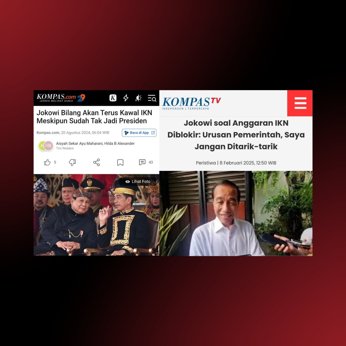 iPopBase's tweet photo. Joko Widodo receives backlash after making contradictory statements regarding IKN’s stalled progress. https://t.co/CakcZJutw9