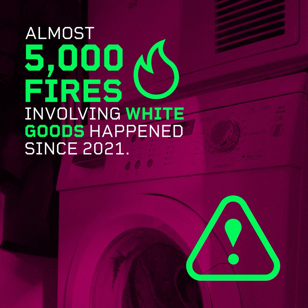 ClevelandFB's tweet photo. 🔥 Did you know nearly 5,000 white goods fires have occurred in the last four years? 🏠 Find out how to protect your home and keep your appliances in good condition by visiting https://t.co/fD1OTwkufF 

 #ElectricalFireSafetyWeek. #EFSW25 https://t.co/KvCDMwMckO