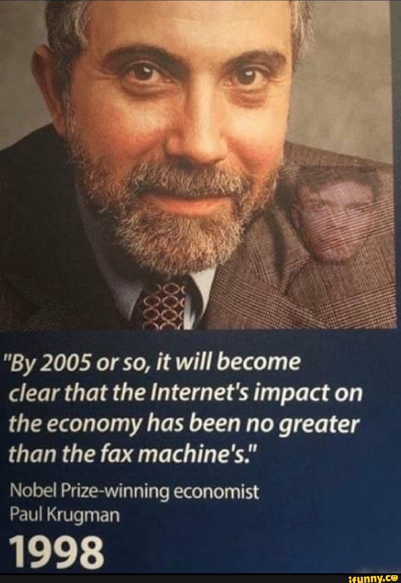 Wow! Another Krugman tech/economics prediction.. thank you Cramer of economics 😬