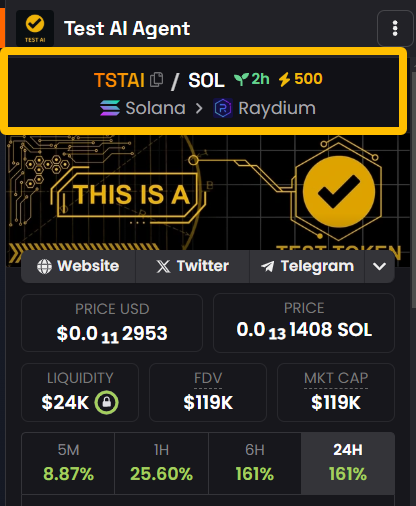 TestAIAgent's tweet photo. $TSTAI @binance 🤖@cz_binance
TEST AI AGENT IS BOOSTED ON @dexscreener #500XBOOST

WE HAVE MORE BIGGER PLANS FOR OUR PROJECT🚀🚀🚀💚💚💚

DEFINITELY SOMETHING HUGE IS COMING IN THIS WEEK 🚀🚀🚀
https://t.co/3xRtGd1vgw

BUY HOLD SHILL🚀🚀⚡️⚡️ https://t.co/hSWBtzOFHl