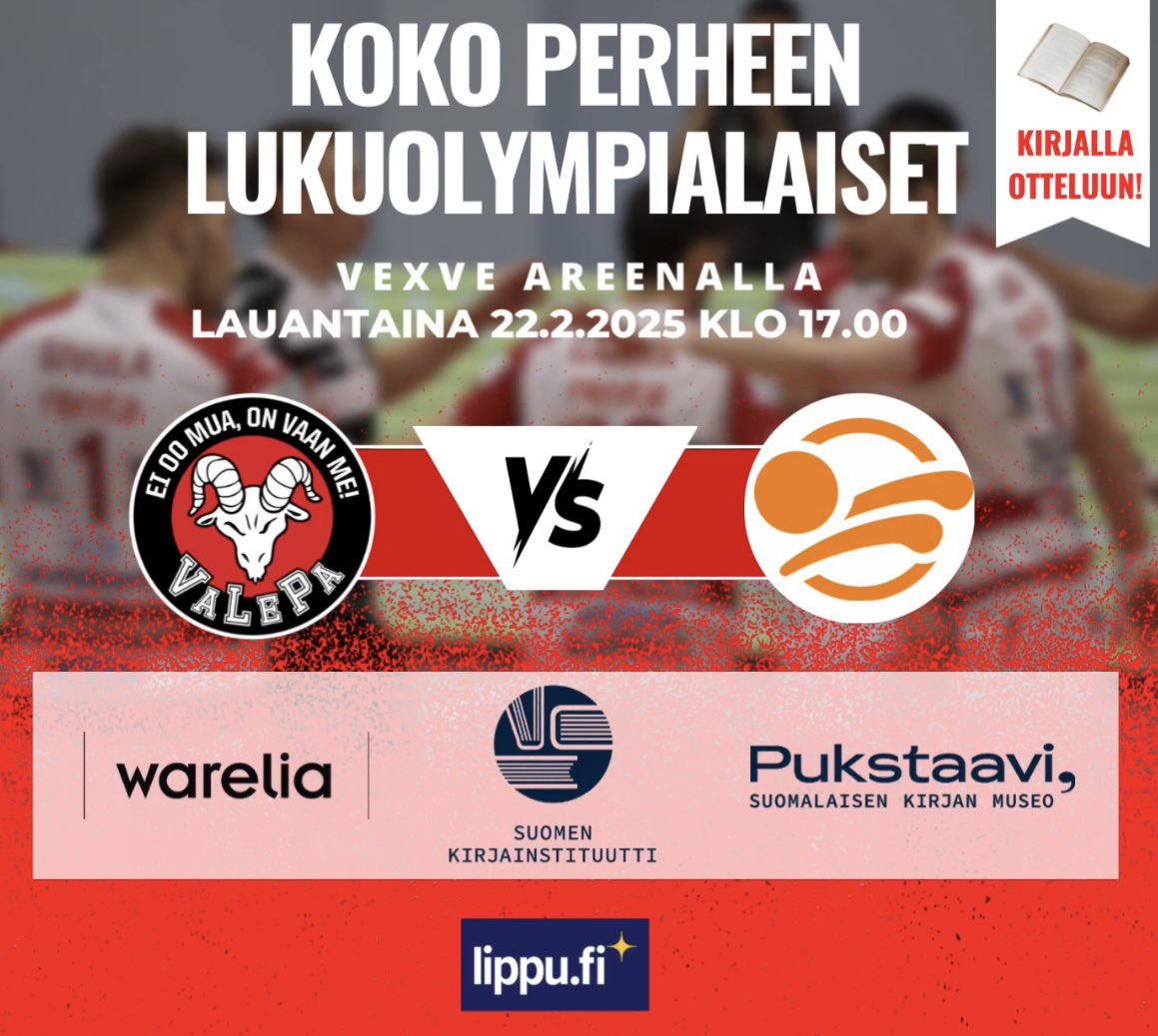 VaLePaSastamala (@valepasastamala) on Twitter photo Tervetuloa koko perheen Lukuolympialaisiin ja Kirjapeliin!đ
<a href="/mestaruusliiga/">Mestaruusliiga</a>
<a href="/Sastamala/">Sastamalan kaupunki</a> Tervetuloa koko perheen Lukuolympialaisiin ja Kirjapeliin!đ
<a href="/mestaruusliiga/">Mestaruusliiga</a>
<a href="/Sastamala/">Sastamalan kaupunki</a>