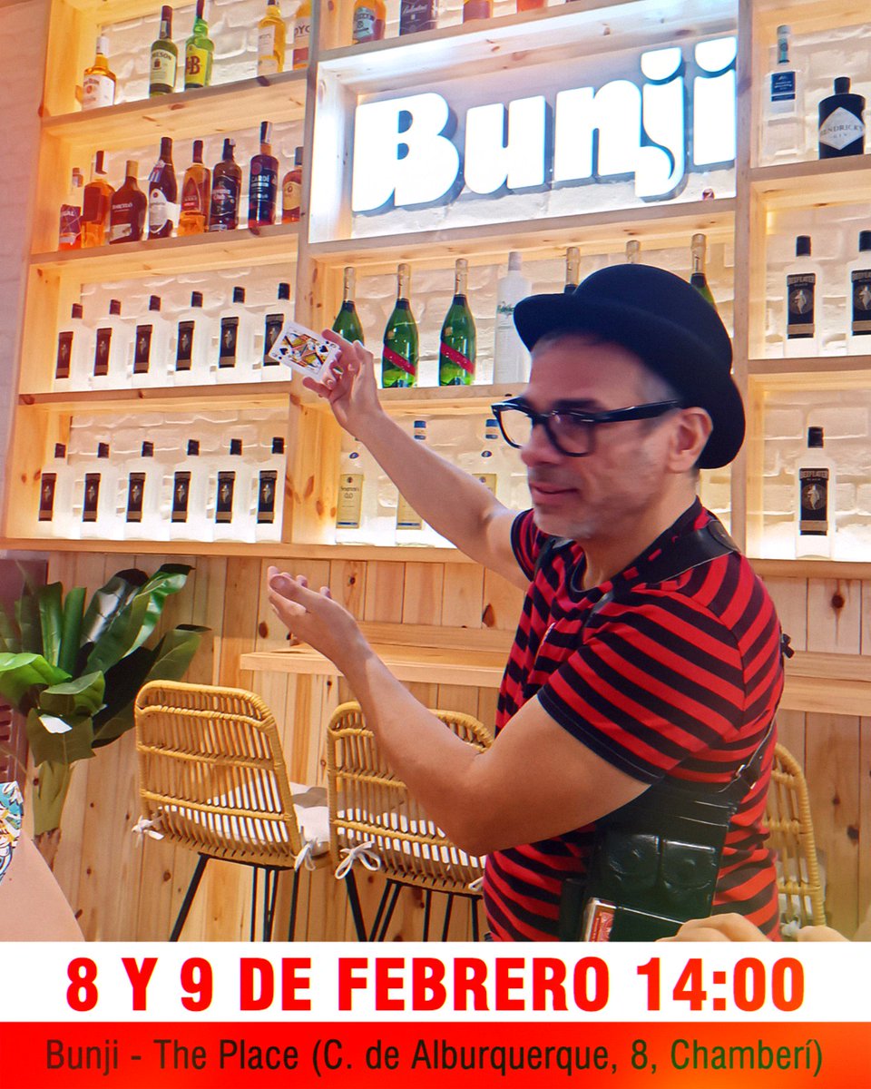 Fin de semana mágico en restaurante Bunji Chamberí. Sábado 8 y domingo 9 de febrero a mediodía. La magia mas íntima e impactante en el restaurante más divertido. #magomadrid ñ#magorestaurante #magiashow #magiadecerca #showrestaurante