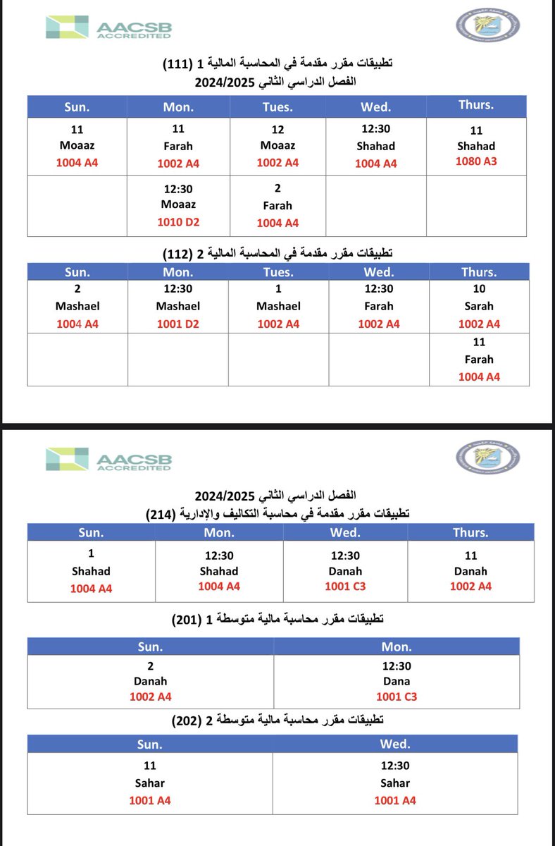 Welcome back everyone to a new and successful semester . Please find the timings for the accounting tutorials and choose your timing .
Please attend once weekly starting this week.