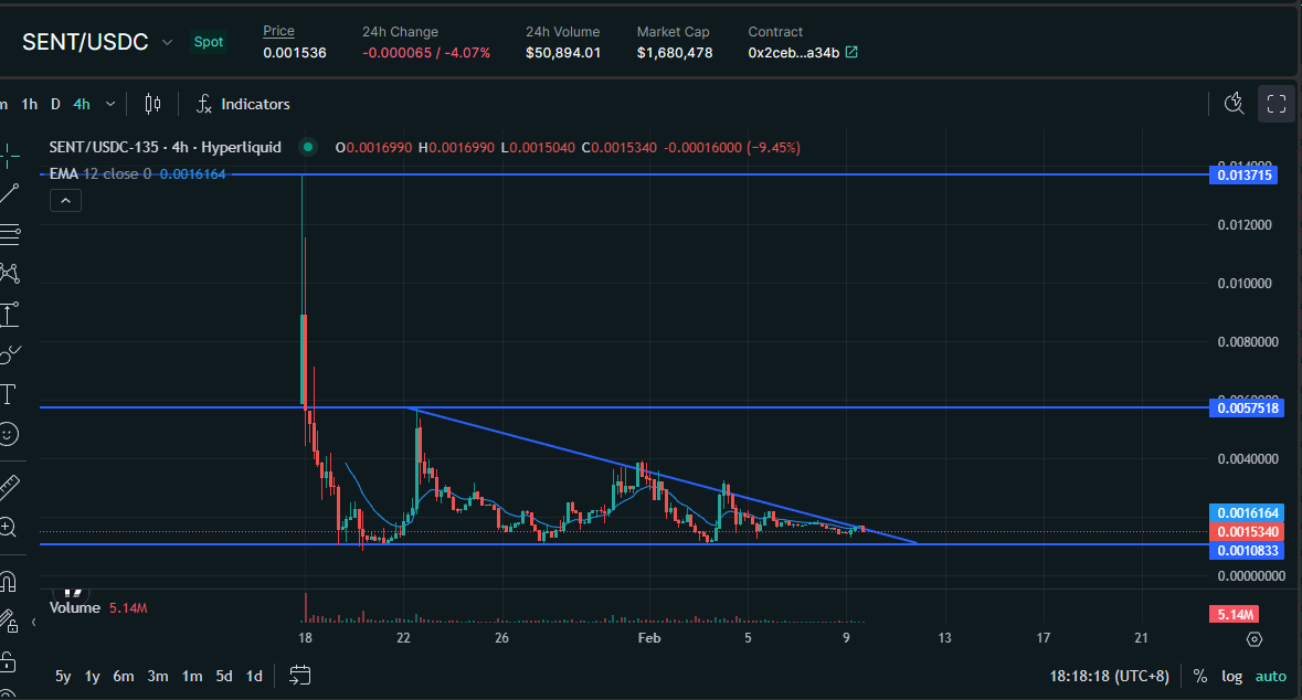 _dbbyy's tweet image. If you are into drawing in charts, you know what's gonna happen next on $SENT.