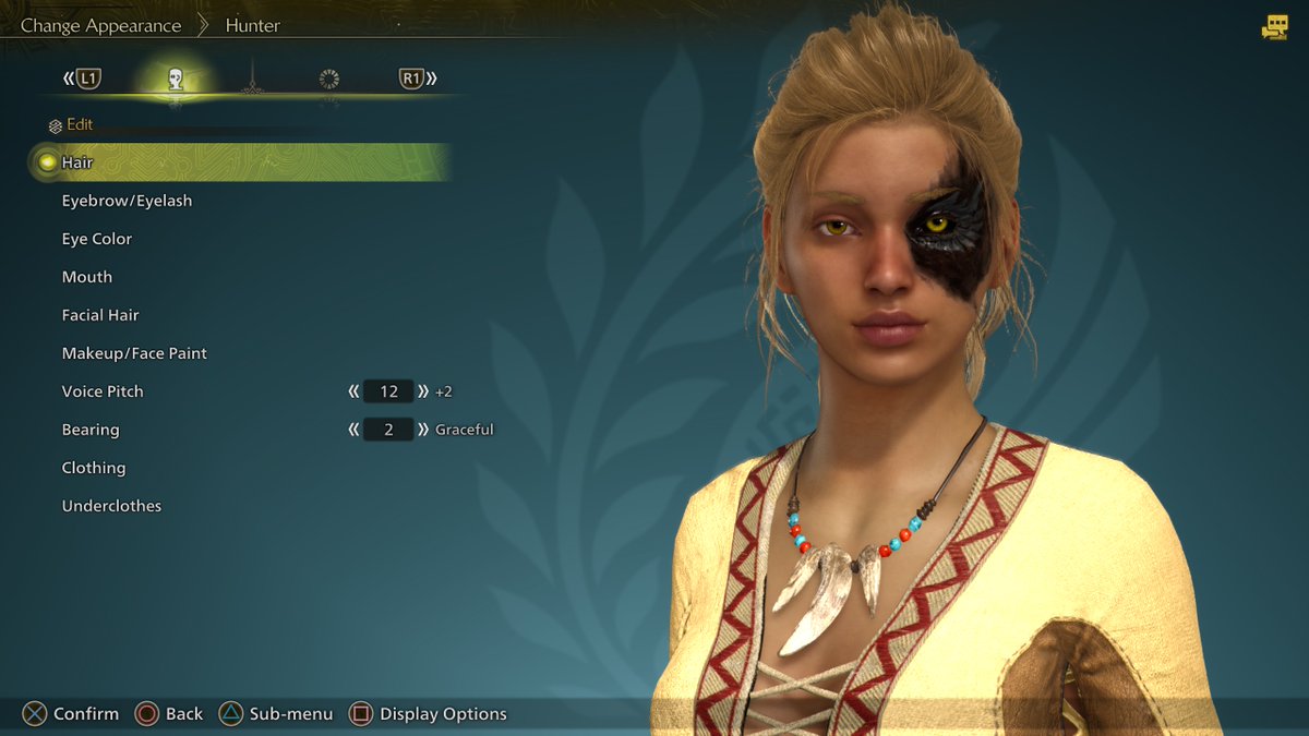 DLSanguine's tweet photo. Capcom, please add more Makeup/Face Paint slot. 3 is not enough.

#MonsterHunterWilds #MHWilds #Capcom https://t.co/1eAXzJGqaN