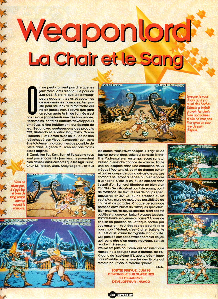AllmightoFranky's tweet photo. On termine ce dossier #CES de Las Vegas édition 1995 avec #WeaponLord dispo sur #Snes et #Megadrive en juin 1995!Et un test en import,#RaidenProject sur la #Playstation!!! 3/5 https://t.co/1tjQqS4c3g