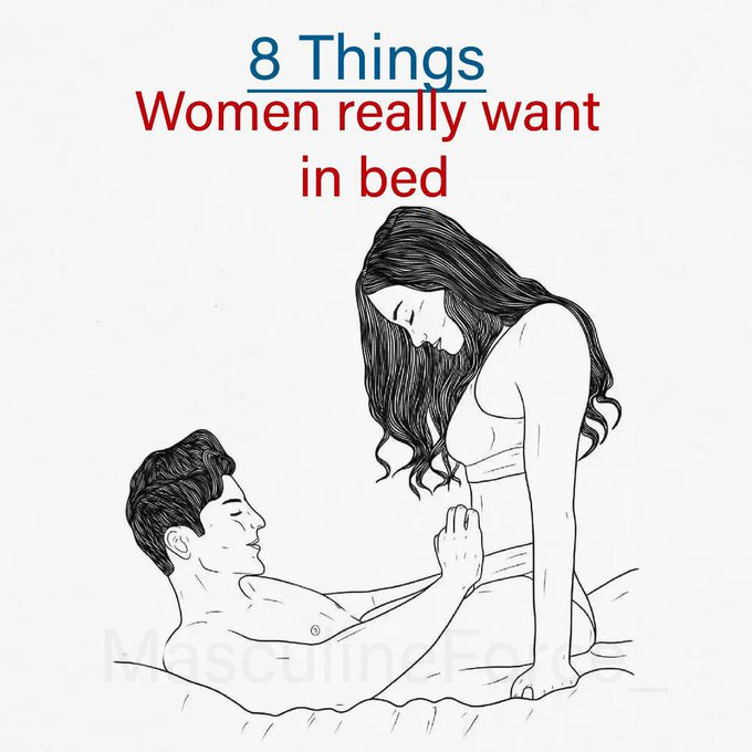 MasculinityAce's tweet photo. 8 things women really want in bed.

//THREAD// https://t.co/K9b3su3tiG