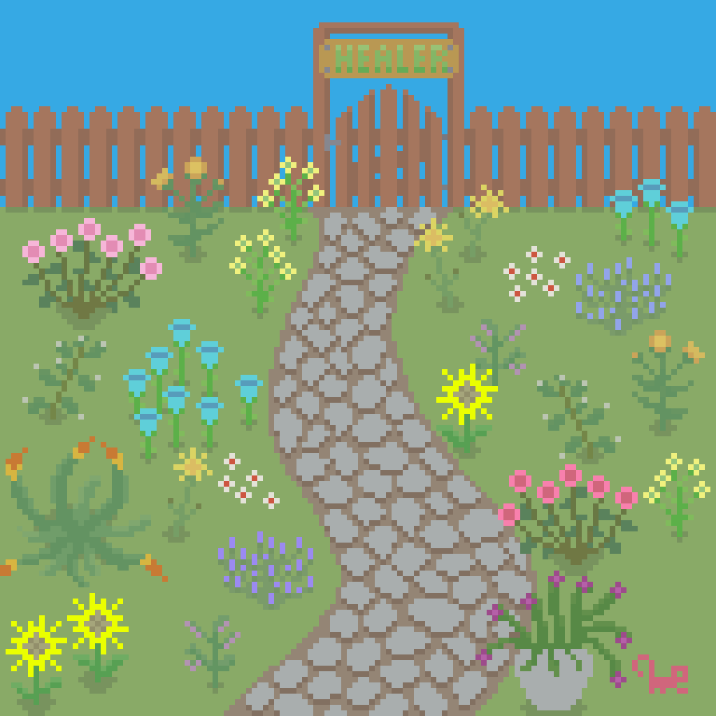 Gibbonus_Dev's tweet photo. A garden with medicinal plants is the true #Healer 

#pixel_dailies #pixelart @Pixel_Dailies https://t.co/xMzxDAXgZL