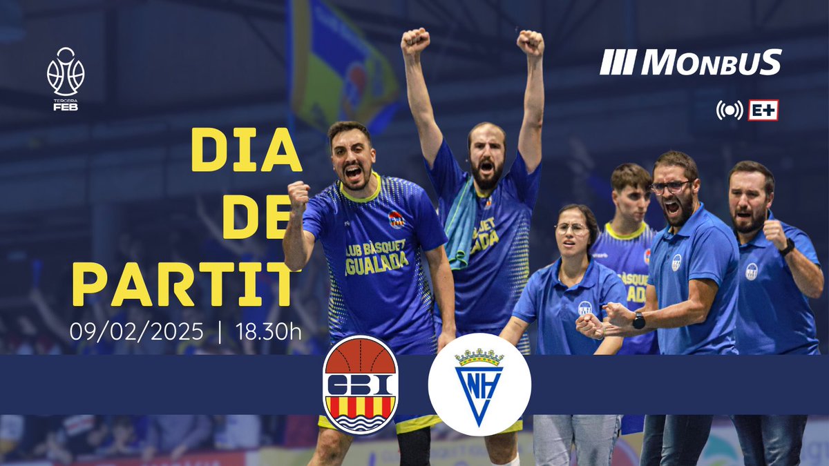 CBIgualada's tweet photo. 🏀TERCERA FEB - Jornada 16

🕒 DIUMENGE 9, 18.30h
💙LES COMES💛
🆚 @cnhelios 

#tercerafeb #femcbi  #femciutat #femigualada https://t.co/eT5TUWkSeu