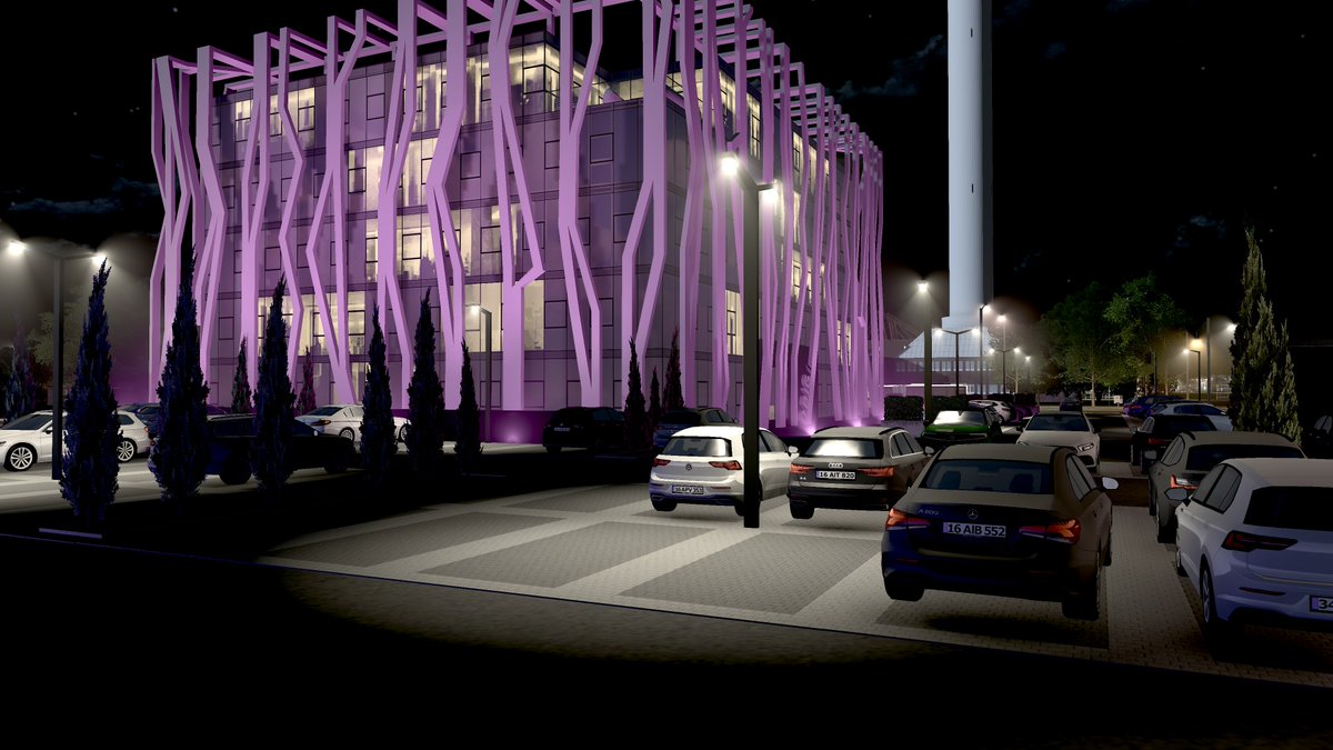 I released today a building pack. They are located in Heilbronn, Germany. The Qbig buildings one, two, three. I made also a prop pack for them with spot lights, charging station for cars and logos and street lights and a parking garage entrance/exit .
steamcommunity.com/sharedfiles/fi…