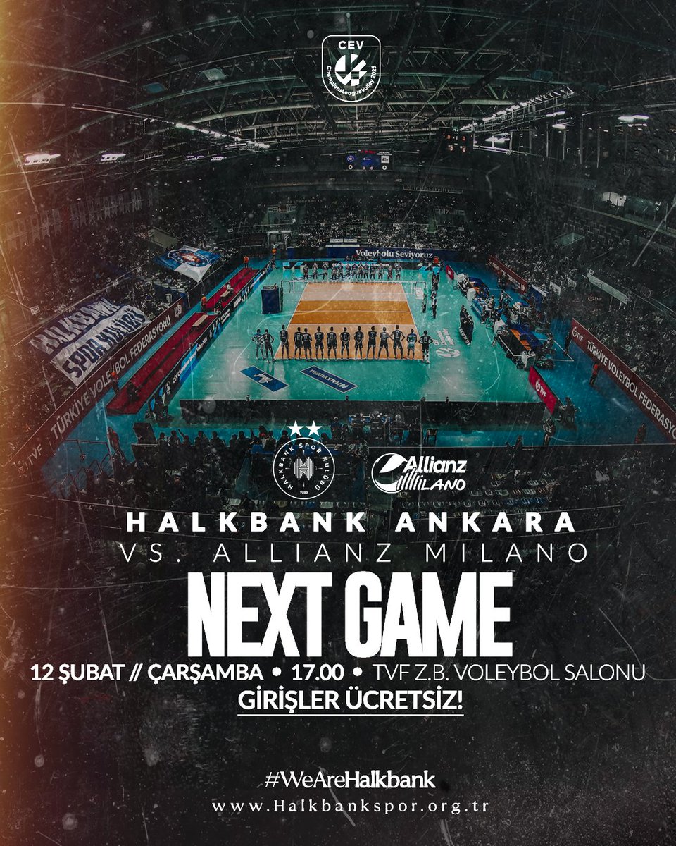 CEV ŞAMPİYONLAR LİGİ'NDE PLAY OFF ZAMANI! 🔥

Halkın Efeleri, CEV Şampiyonlar Ligi Play Off 1. maçında İtalya ekibi Allianz Milano ile karşı karşıya geliyor!🦾

Çarşamba günü saat 17.00'da oynayacağımız kritik maçta salona GİRİŞLER ÜCRETSİZ! 😎 HAYDİ SALONA!