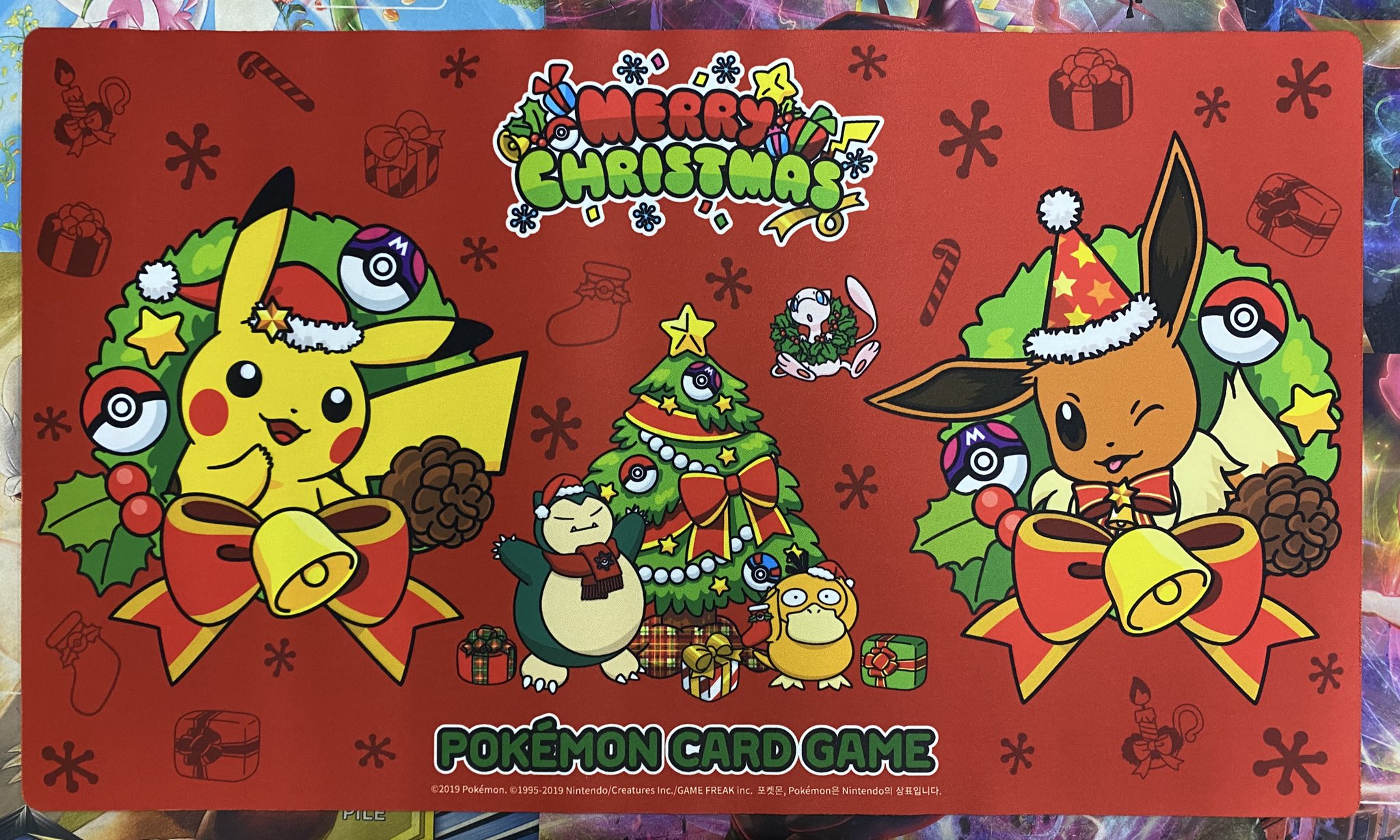 ポケモン　プレイマット　ピカチュウ　ブイズ　韓国限定　snowy season ポケモン プレイマット ピカチュウ ブイズ 韓国限定 snowy
