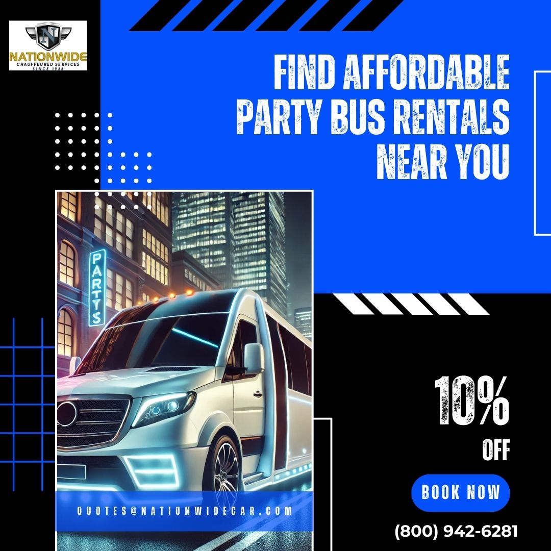 Nationwide_car's tweet image. Party in Style with Cheap Party Bus Rentals! 🚌
✅ Spacious &amp;amp; Luxurious Buses
✅ Affordable Rates
✅ Professional Chauffeurs
📞 Call or text (800) 942-6281 to book your party bus now! Visit: bit.ly/4jSLJ5i
#CheapPartyBusRental #PartyBusNearMe #AffordableLimo  #PartyBus