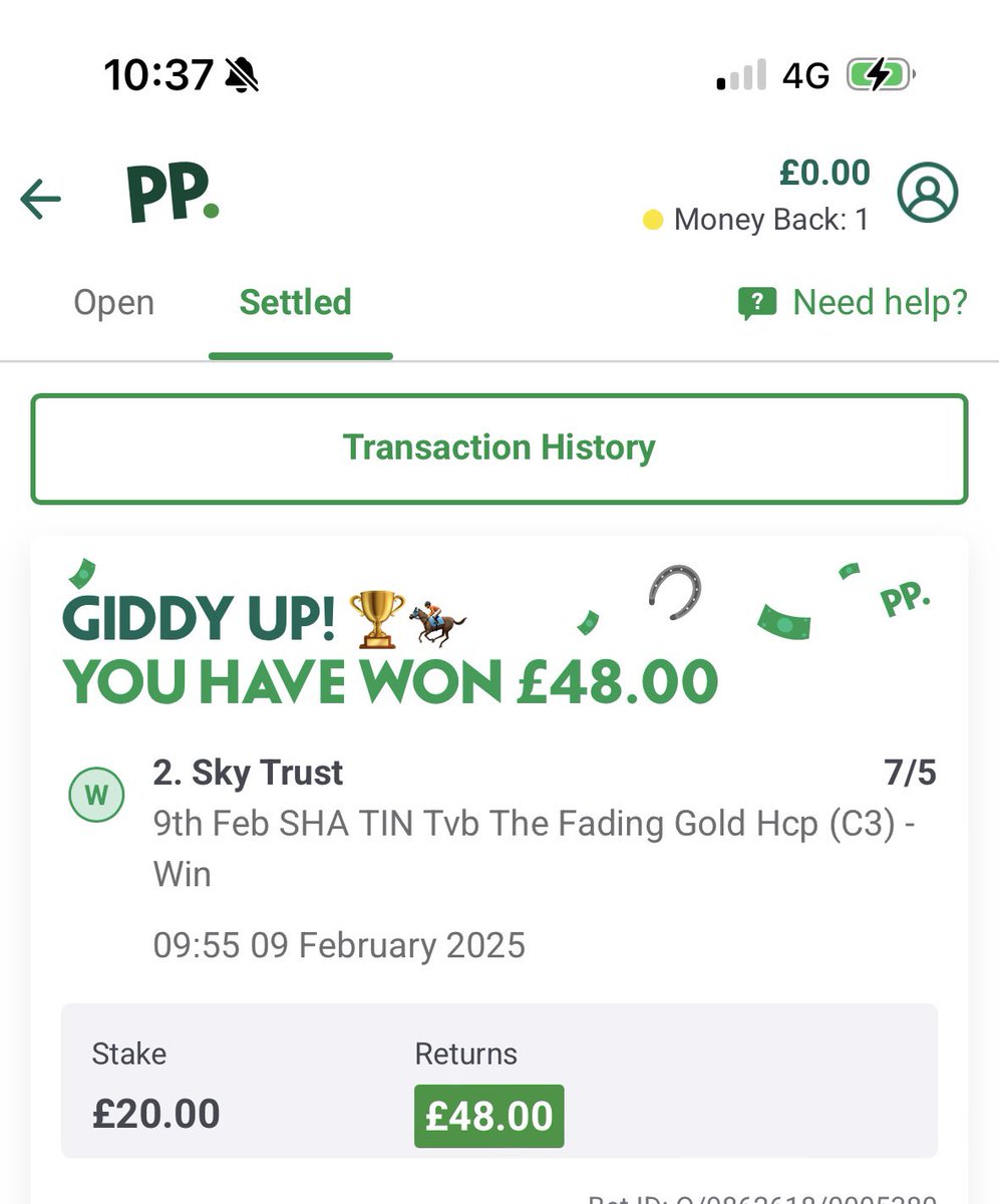 Ryan81hill's tweet photo. @dsutto9 Paddy power initially put this up as a Loss but have just corrected bets &amp; paid out on first past the post so assuming all bookies will hopefully do the same (on singles) doesn’t count on accums https://t.co/ZvGewJvX6t