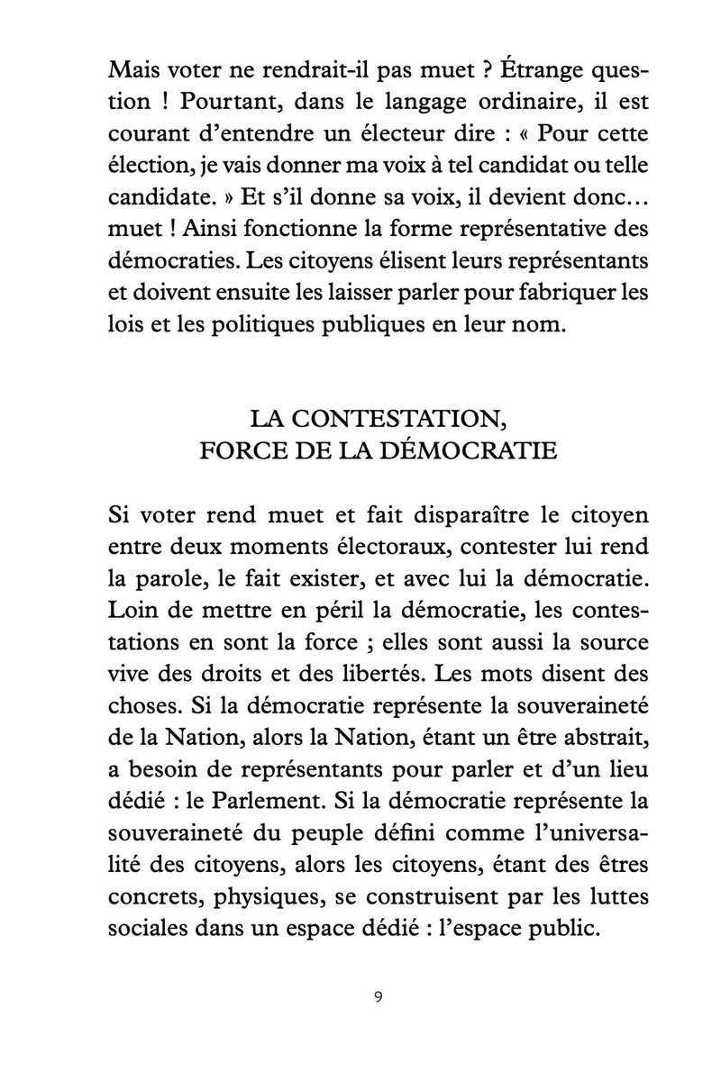 A. Curnier-Pregigodsky (@alekssandrecp) on Twitter photo « "Il faut donc créer des moments encadrés d'expression des Français pour éviter les contestations ()" »
L’ « entourage » d’<a href="/EmmanuelMacron/">Emmanuel Macron</a> devrait lire « Les contestations » de <a href="/RousseauDomini5/">Rousseau Dominique</a> :
« La démocratie vit de et par la contestation. »
Cc. <a href="/Belopolie/">Belopolie</a> « "Il faut donc créer des moments encadrés d'expression des Français pour éviter les contestations ()" »
L’ « entourage » d’<a href="/EmmanuelMacron/">Emmanuel Macron</a> devrait lire « Les contestations » de <a href="/RousseauDomini5/">Rousseau Dominique</a> :
« La démocratie vit de et par la contestation. »
Cc. <a href="/Belopolie/">Belopolie</a>