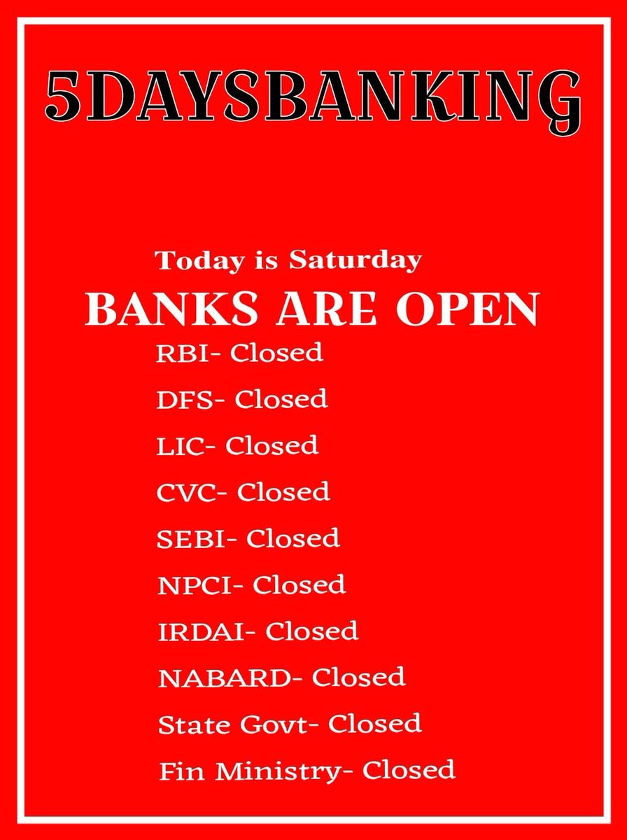 ArupanandaMait2's tweet photo. @sanjaybpi @DFS_India @ABPNews @supriya_sule #5DaysBanking https://t.co/uZ1fR2GH5n