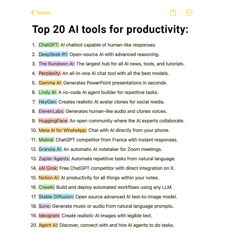 TheRundownAI's tweet photo. Here are the top AI tools of 2025.

We write 5-minute guides on how to use them in our free newsletter.

Join 1,000,000+ readers and find out how the early adopters are (actually) using AI: