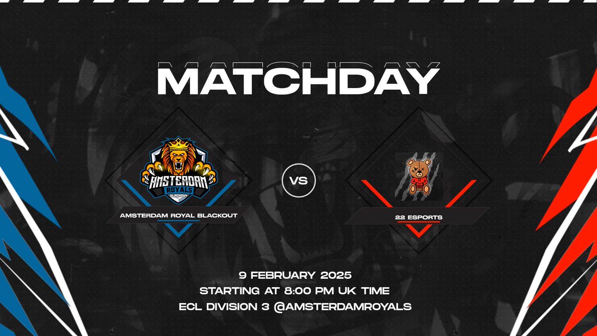 ⚔️MATCHDAY | <a href="/EuCompLeague/">Eu Competitive League</a>
DIV 3
Amsterdam Royal Blackout 🆚 22 Esports