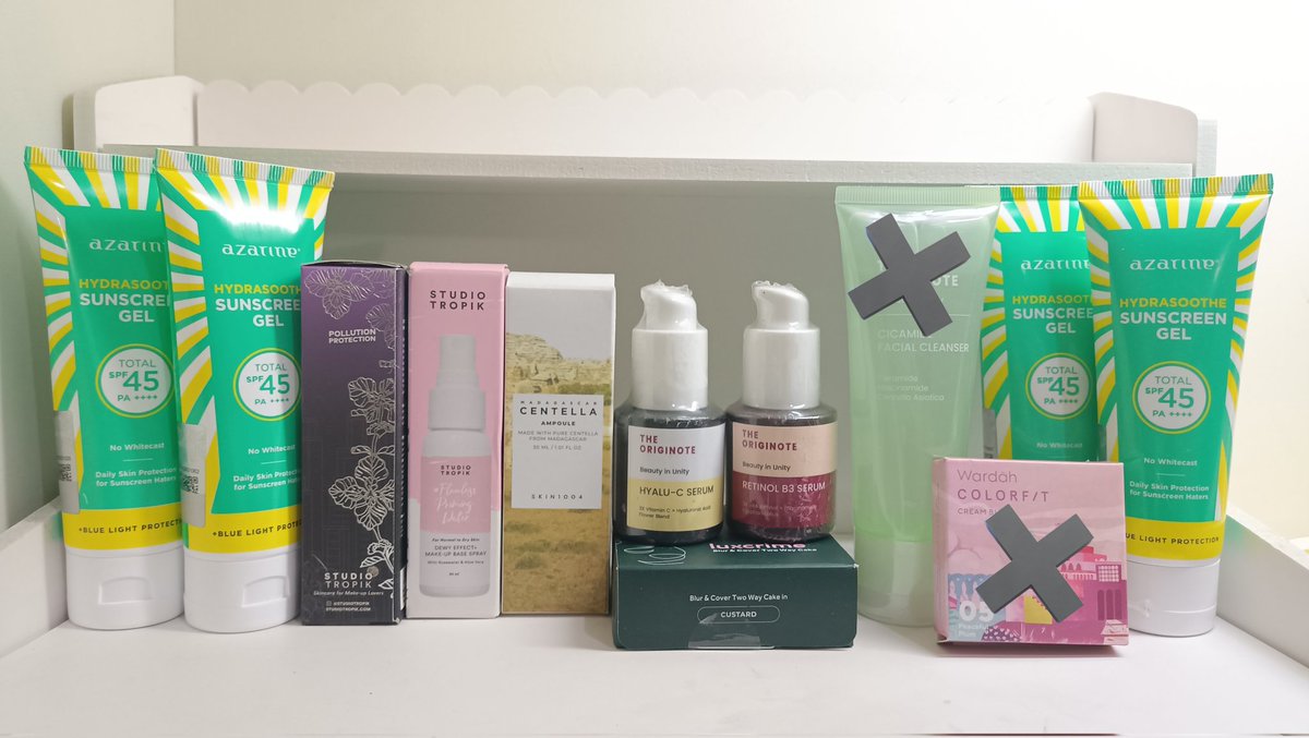 ScentedBlues's tweet photo. Wts want to sell
Sunscreen azarine
Primer pink studio tropik
Setting spray ungu matte studio tropik
Twc luxcrime custard mini
Skin1004 ampoule centella 30 ml
The originote serum hyalu-c, retinol b3 https://t.co/yqWHcgj0PD
