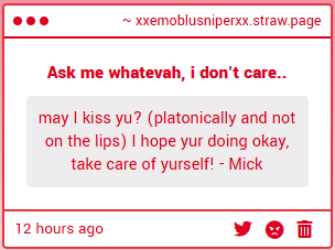 emoblusniper's tweet photo. Sure ye can. And i'm doing just fine, thanks for asking. Take care https://t.co/WZKf5kuPXC