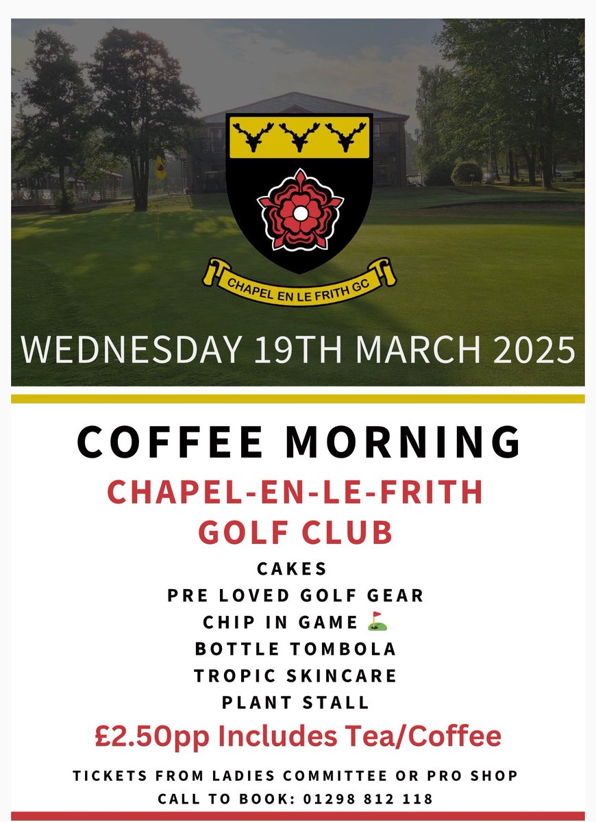 ☕️🍰You are invited to join us at our annual Coffee morning on Wednesday 19th March from 10am - 12

☕️ 🍰Members and non members are welcome

☕️🍰Invite your family and friends to come along and enjoy a cake and a cuppa whilst enjoying a fun and lovely morning.

  🪴￼🌷🪴🌷🪴🌷