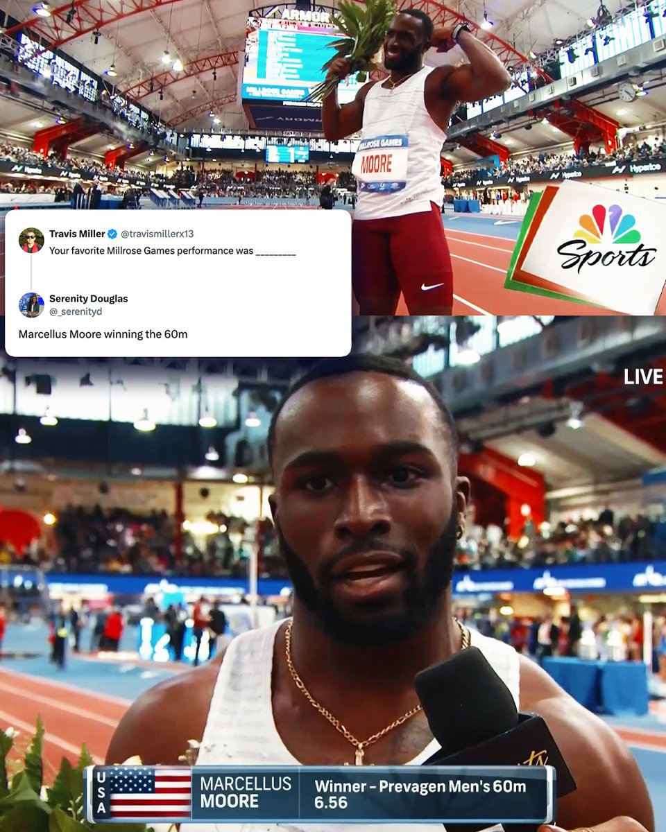 Impressive win for Marcellus Moore at the Millrose Games 💪