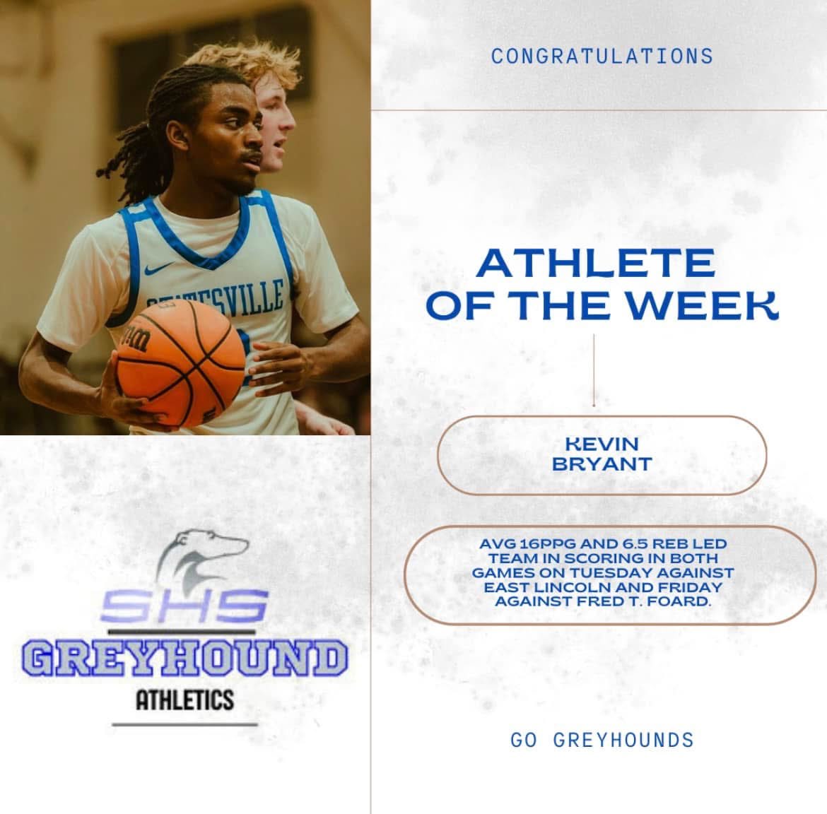 Kevin Bryant Jr (@kevinbryantjr21) on Twitter photo Blessed to be named athlete of the week! 16 ppg and 6.5 rebounds! Let’s keep working <a href="/KevinMoses38/">Kevin Moses LLC</a> <a href="/8Ballahoopinsi1/">8Ballahoopinsider</a> <a href="/TweetsbyCoachP/">William Payne</a> @benwrightjr <a href="/coachstangouard/">Stan Gouard</a> <a href="/coachjallday/">Coach J</a> <a href="/CoachK_Lew/">Kim Lewis</a> @DMB_CoachHardin <a href="/SHSHOUNDBBALL/">Statesville Greyhounds Men’s BBall</a> <a href="/KevinMoses38/">Kevin Moses LLC</a> <a href="/recruitszone/">Recruits Zone (Blake Smith)</a> Blessed to be named athlete of the week! 16 ppg and 6.5 rebounds! Let’s keep working <a href="/KevinMoses38/">Kevin Moses LLC</a> <a href="/8Ballahoopinsi1/">8Ballahoopinsider</a> <a href="/TweetsbyCoachP/">William Payne</a> @benwrightjr <a href="/coachstangouard/">Stan Gouard</a> <a href="/coachjallday/">Coach J</a> <a href="/CoachK_Lew/">Kim Lewis</a> @DMB_CoachHardin <a href="/SHSHOUNDBBALL/">Statesville Greyhounds Men’s BBall</a> <a href="/KevinMoses38/">Kevin Moses LLC</a> <a href="/recruitszone/">Recruits Zone (Blake Smith)</a>