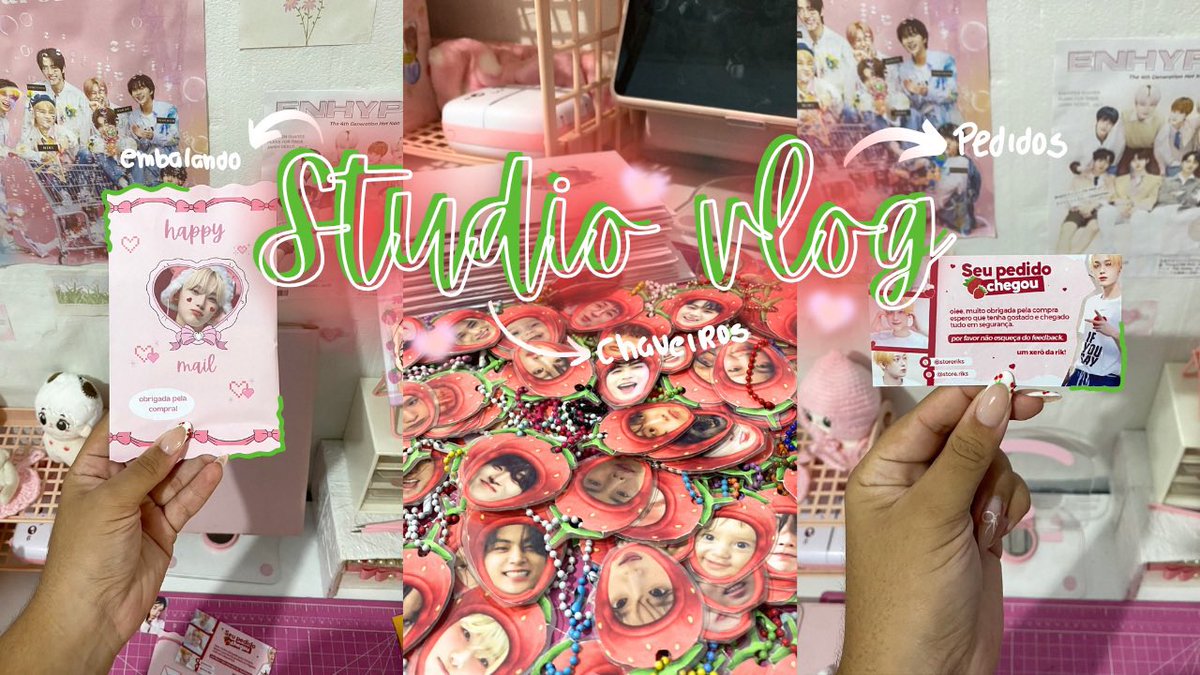 storeriks's tweet photo. Oiee pessoal, tudo bom com vocês? acabei de postar um studio vlog produzindo, embalando e enviando os pedidos da loja e quem tiver interesse em acompanhar está aqui 👇🏼
🔗: https://t.co/LAHZMLwqJn
#KPOP #STUDIOVLOG #RIKSTORE 🍓 https://t.co/AtsOnKVGQn