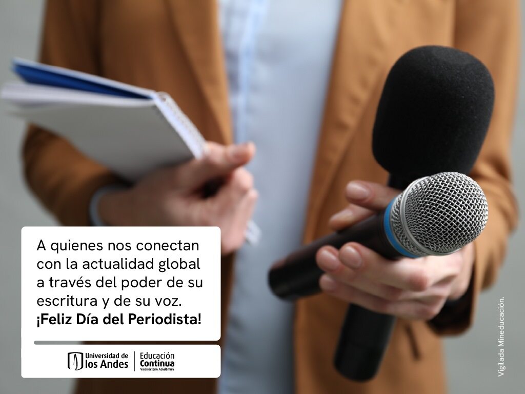 📢 Desde Educación Continua, seguimos impulsando tu desarrollo profesional con programas que buscan fortalecer habilidades esenciales del periodismo moderno. ✍️🎙️

¿Eres periodista? Cuéntanos cómo resumirías tu profesión en una frase. 👇

#DíaDelPeriodista #EducaciónContinua