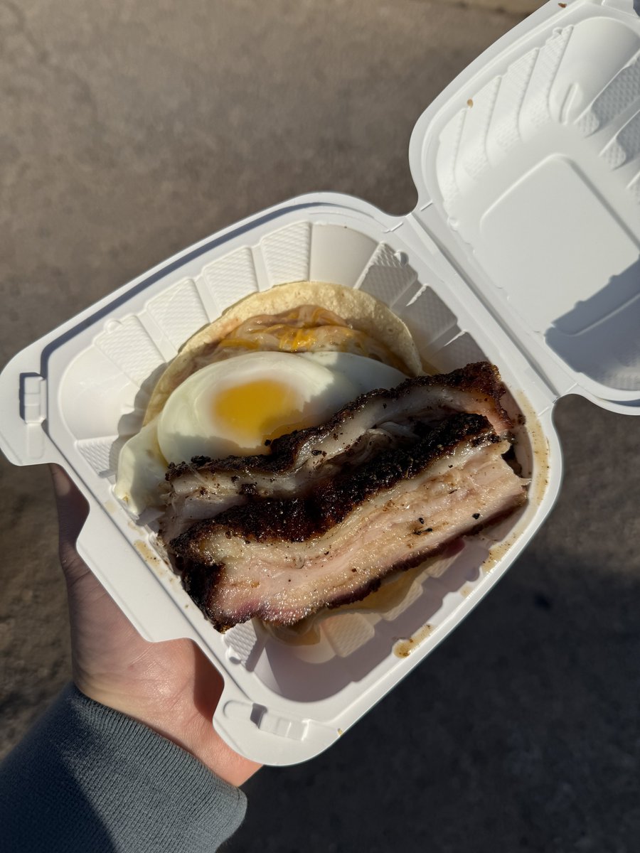 Pork belly taco this morning from Jimenez