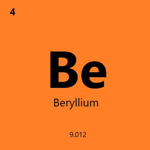 Fun Facts! - Beryllium

Shiny and Light - Beryllium is a light metal that's shiny like silver. It's much lighter than many other metals, which makes it special.

Found in Gemstones - Beryllium is part of some beautiful gemstones! For example, emeralds and aquamarines contain